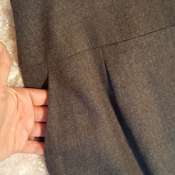 Talbots Grey Wool Pencil Skirt with Front Pockets - Picture 5 of 8